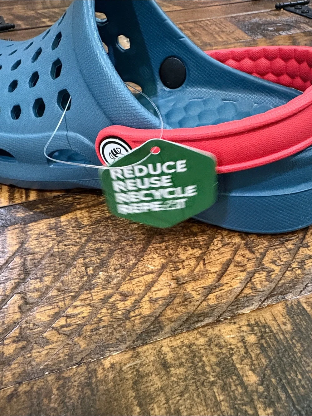 Kids' Popinz Clogs - Teal with Red Trim